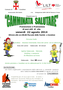 LILT camminata salutare AGOSTO 2014